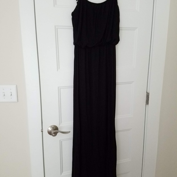 Black Jersey Maxi Dress, Size M - Picture 2 of 3
